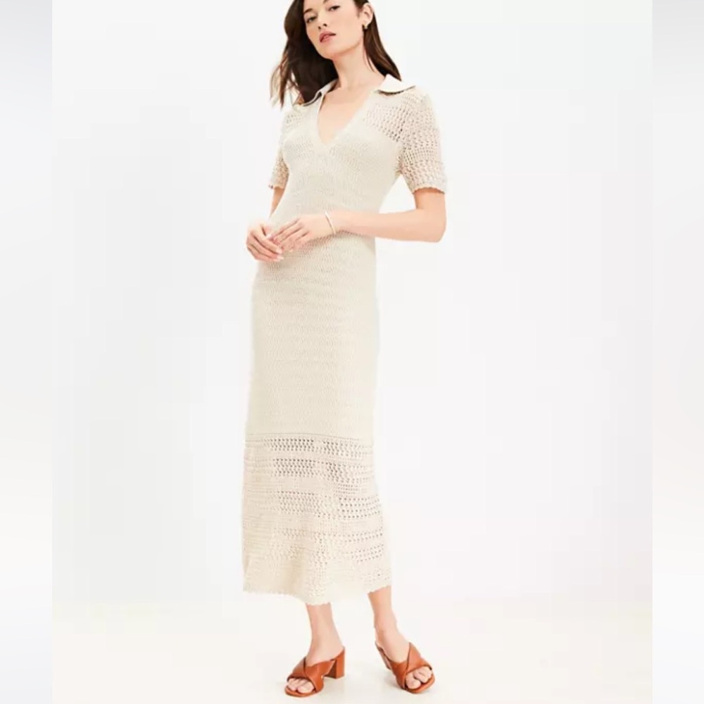 Loft beach long dress. Textured Fabric